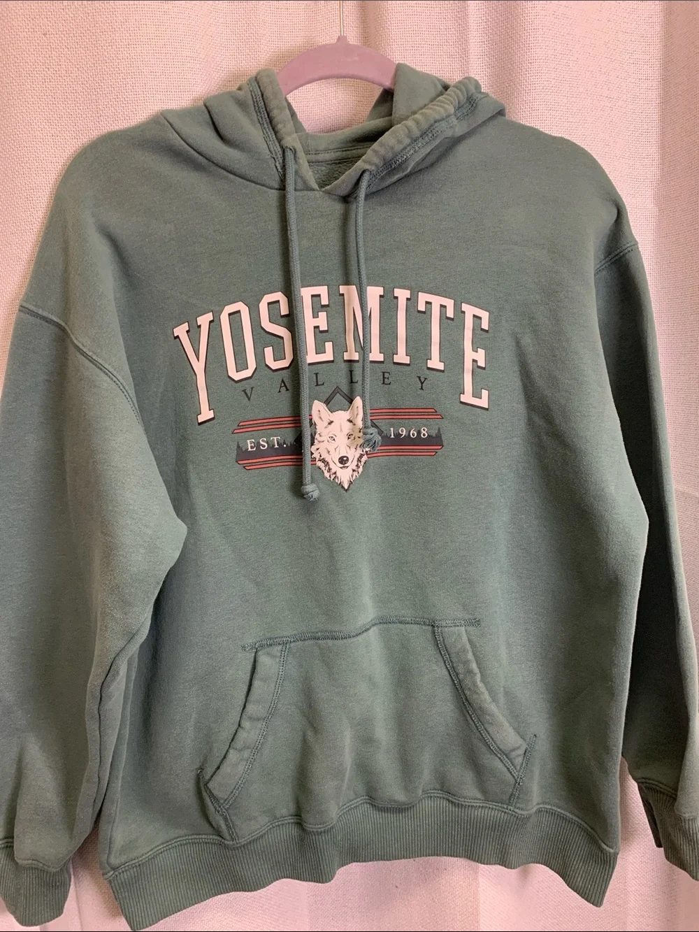 Hollister Yosemite Valley Green Crewneck Hoodie Sweatshirt